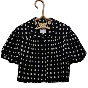 Tibi black with white squares pattern size 0